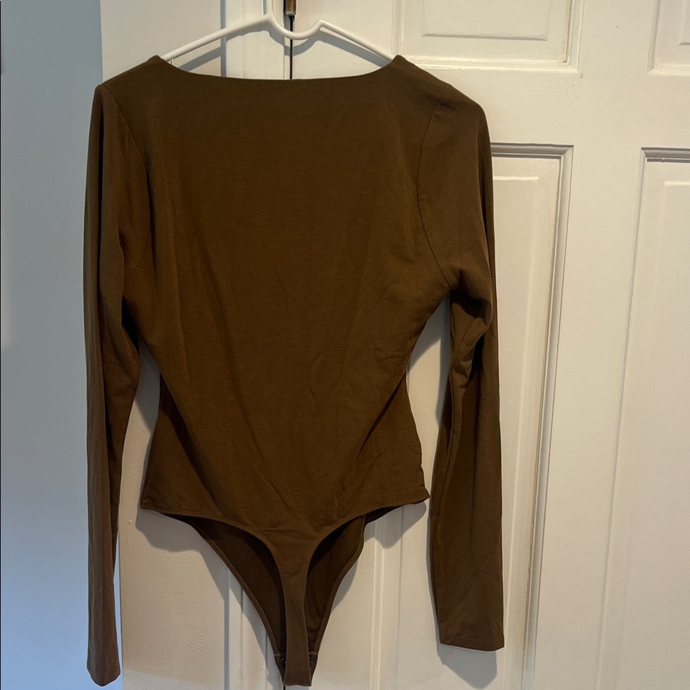 Good American U Ring Bodysuit in Sepia Long Sleeve size 3 - Picture 5 of 5